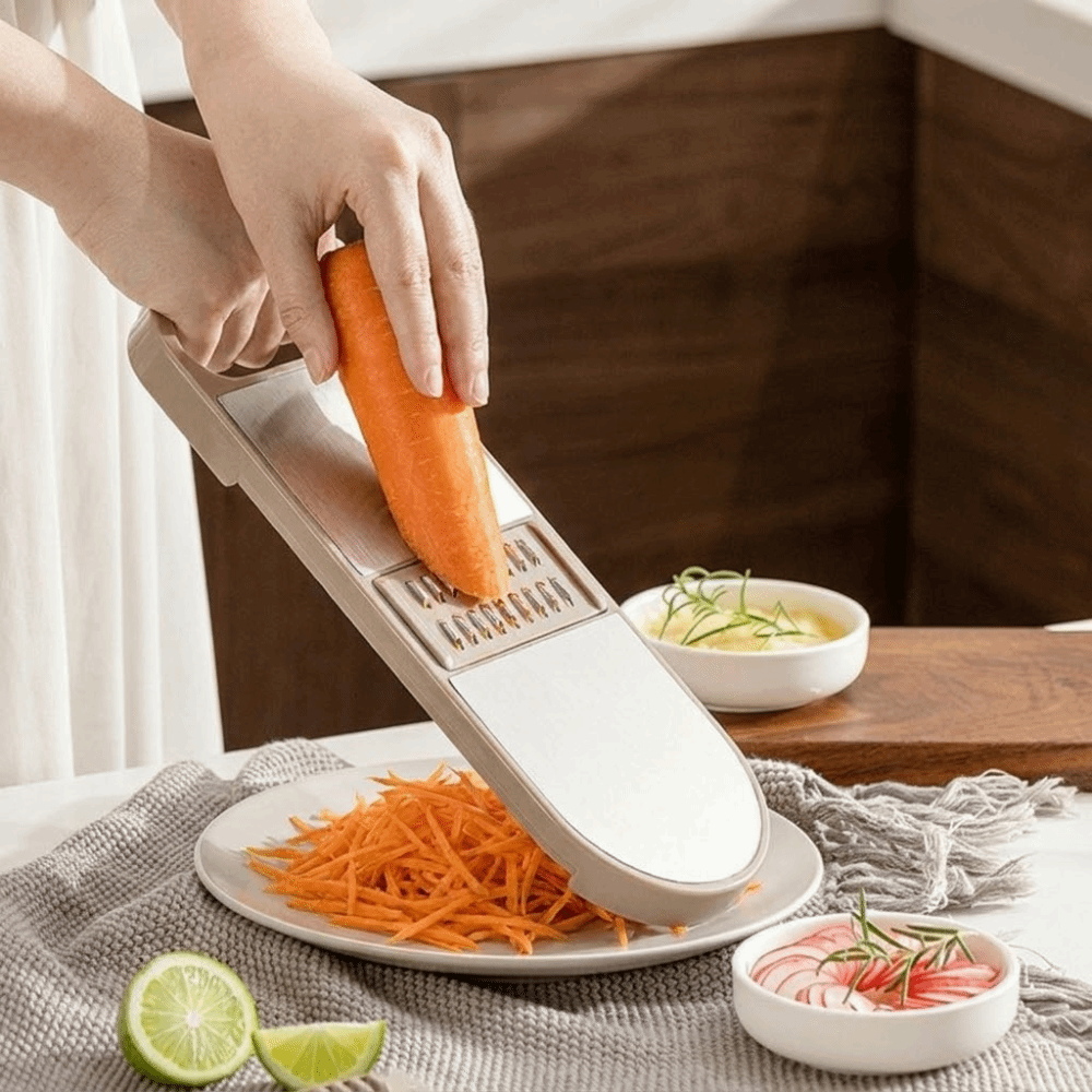 Meal Prep Manual - Efficiënte handmatige groentesnijder met handbeschermer, plastic