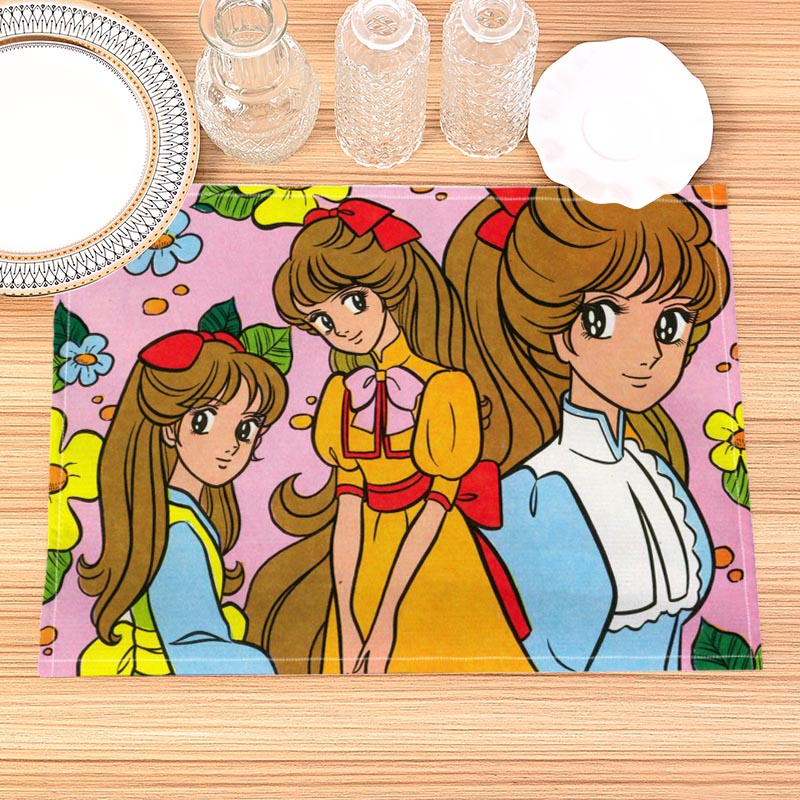 Food Prep Mat - Haikarasan Ga Toru Print Linnen Eettafel