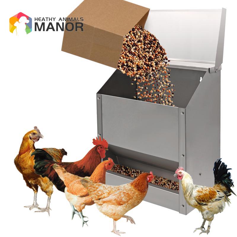 Meal Prep Bowl - 10L Rvs Kip Feed Trog Vogel