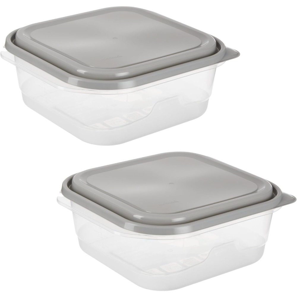 Meal Prep Pasta - Extra grote vierkante voedselbewaarcontainers, 2-pack, BPA-vrij