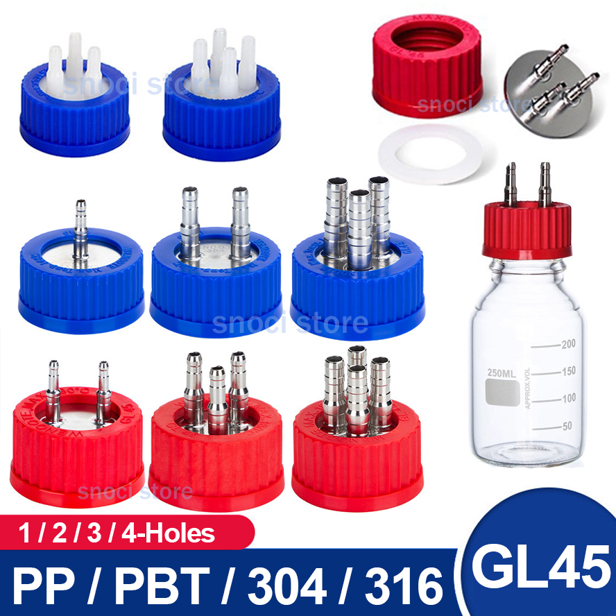 Meal Prep Jar - GL45 Fermentatietank Reactor Voedingsdop Potdeksel PP/PBT