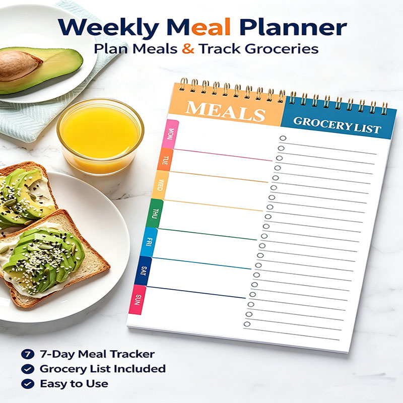 Food Prep Mat - Wekelijkse maaltijdplanner notitieblok 5,6x8,5 inch, 50
