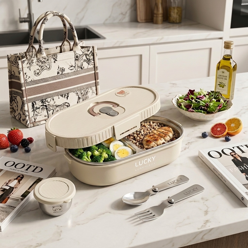 Meal Prep Bowl - Microgolfbestendige 304 roestvrijstalen bento lunchbox set,