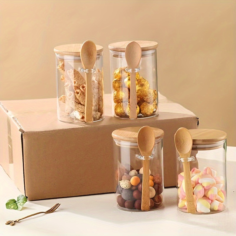 Meal Prep Jar - 280 ml snoeppot, koekjespot, glazen voorraadpot