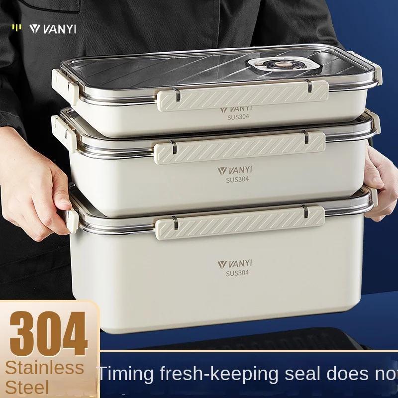 Meal Prep Vacuum Seal Containers - Stalen knapperige verzegelde knoedeldoos, Lunchbox van