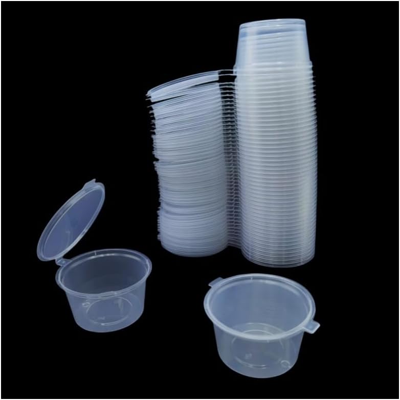 Meal Prep Jar - Wegwerp doorzichtige plastic sausbekers met deksels