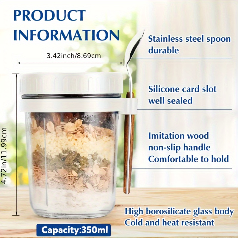 1 st/2 stks Glazen Havermout B - Meal Prep Jar recensie en prijs