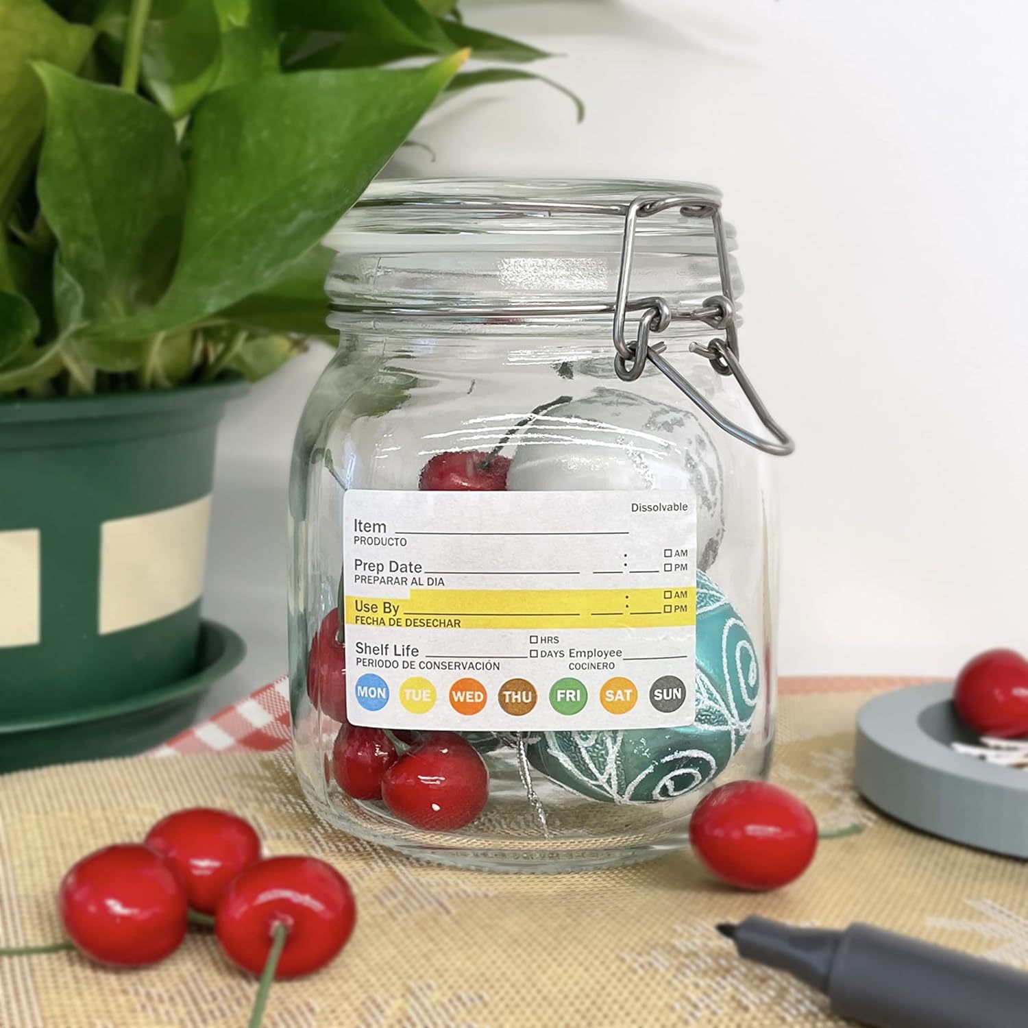 250 Stuks/Roll Voedsel Datumla - Meal Prep Jar recensie en prijs