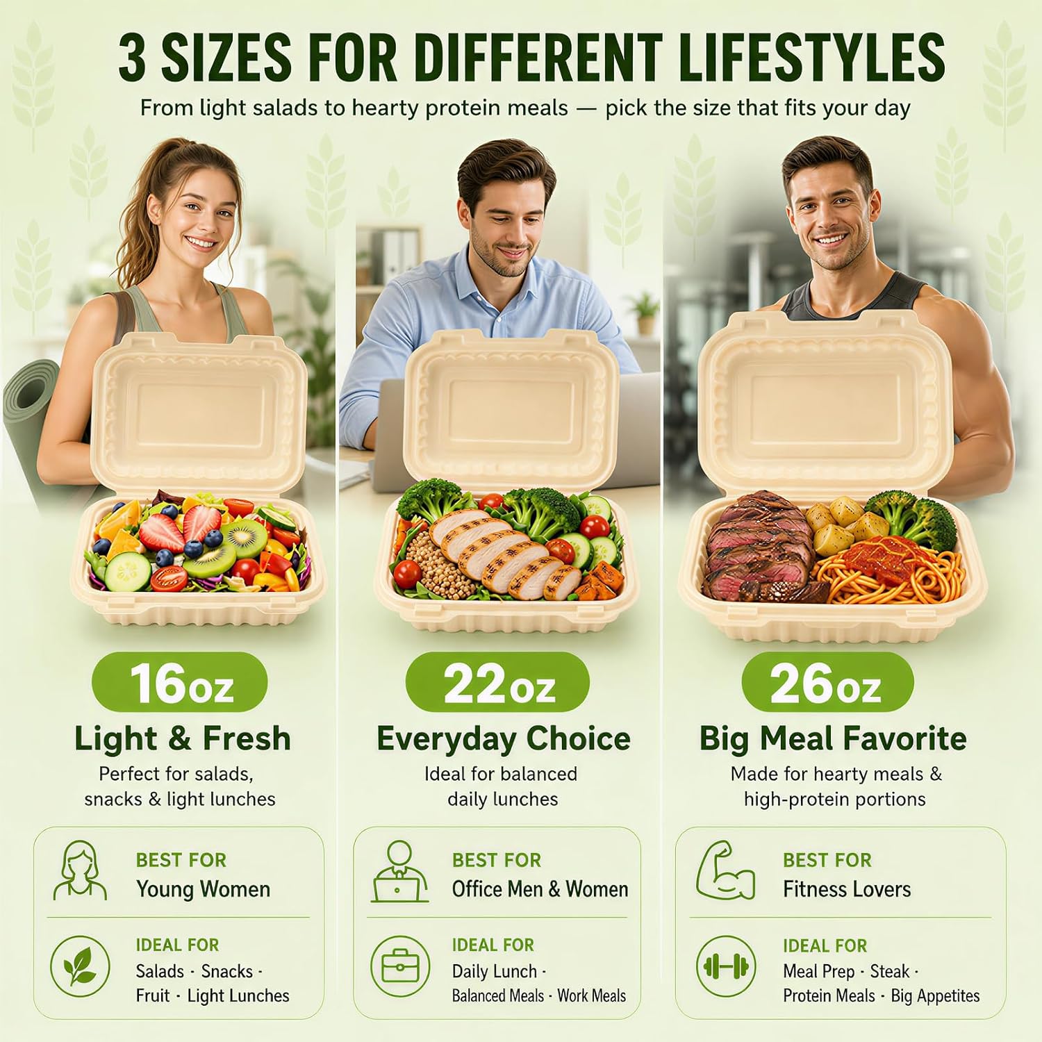 50 stuks 16oz clamshell afhaal - Meal Prep Pasta recensie en prijs