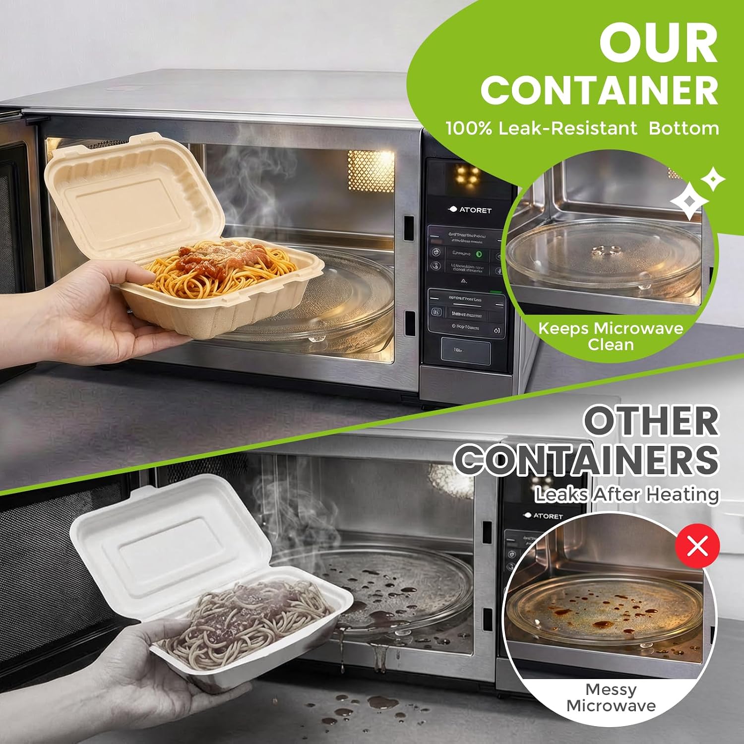 50 stuks 16oz clamshell afhaal - Meal Prep Pasta recensie en prijs