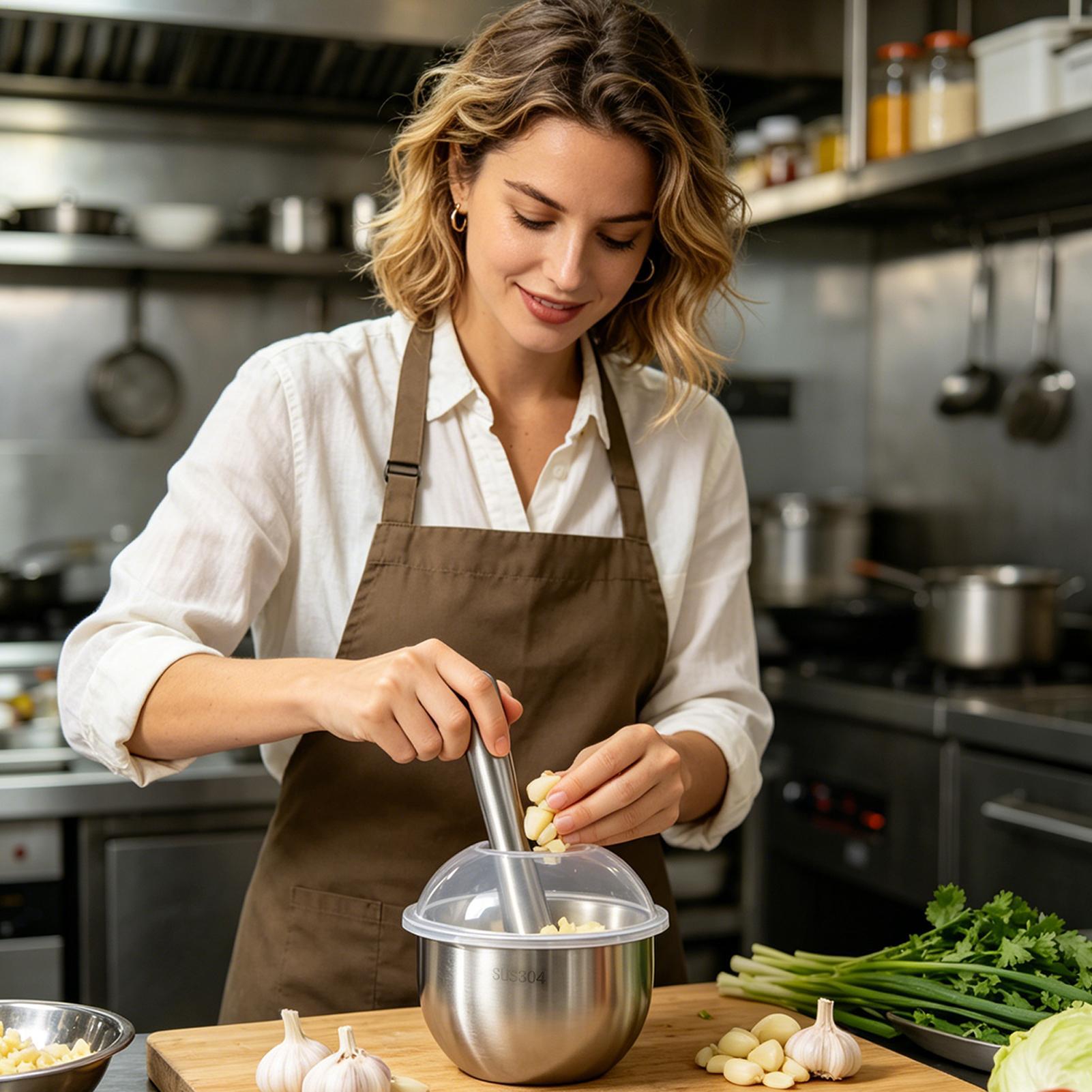 Knoflookpers van roestvrij sta - Meal Prep Manual recensie en prijs