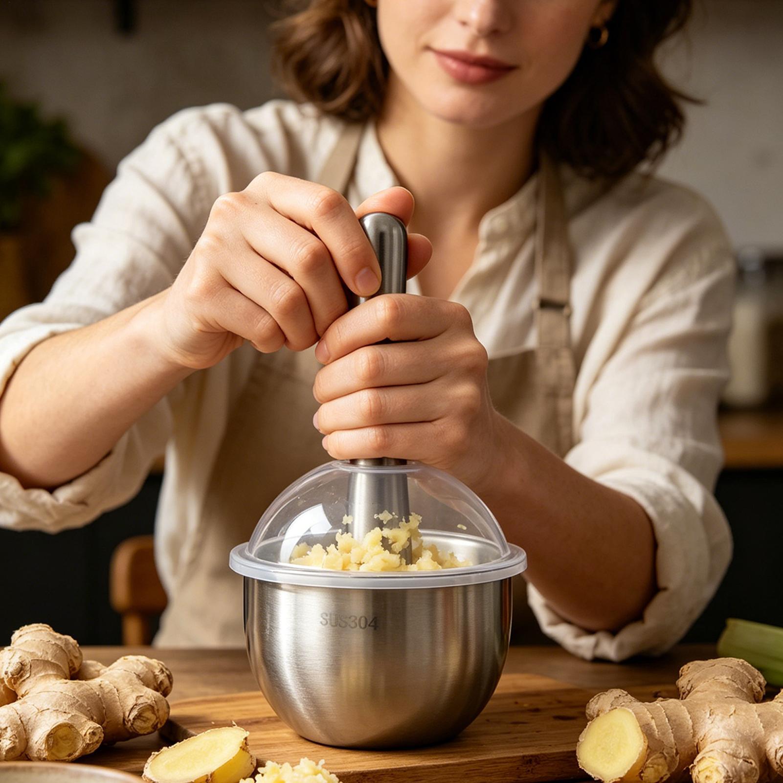 Knoflookpers, handmatige voeds - Meal Prep Manual recensie en prijs