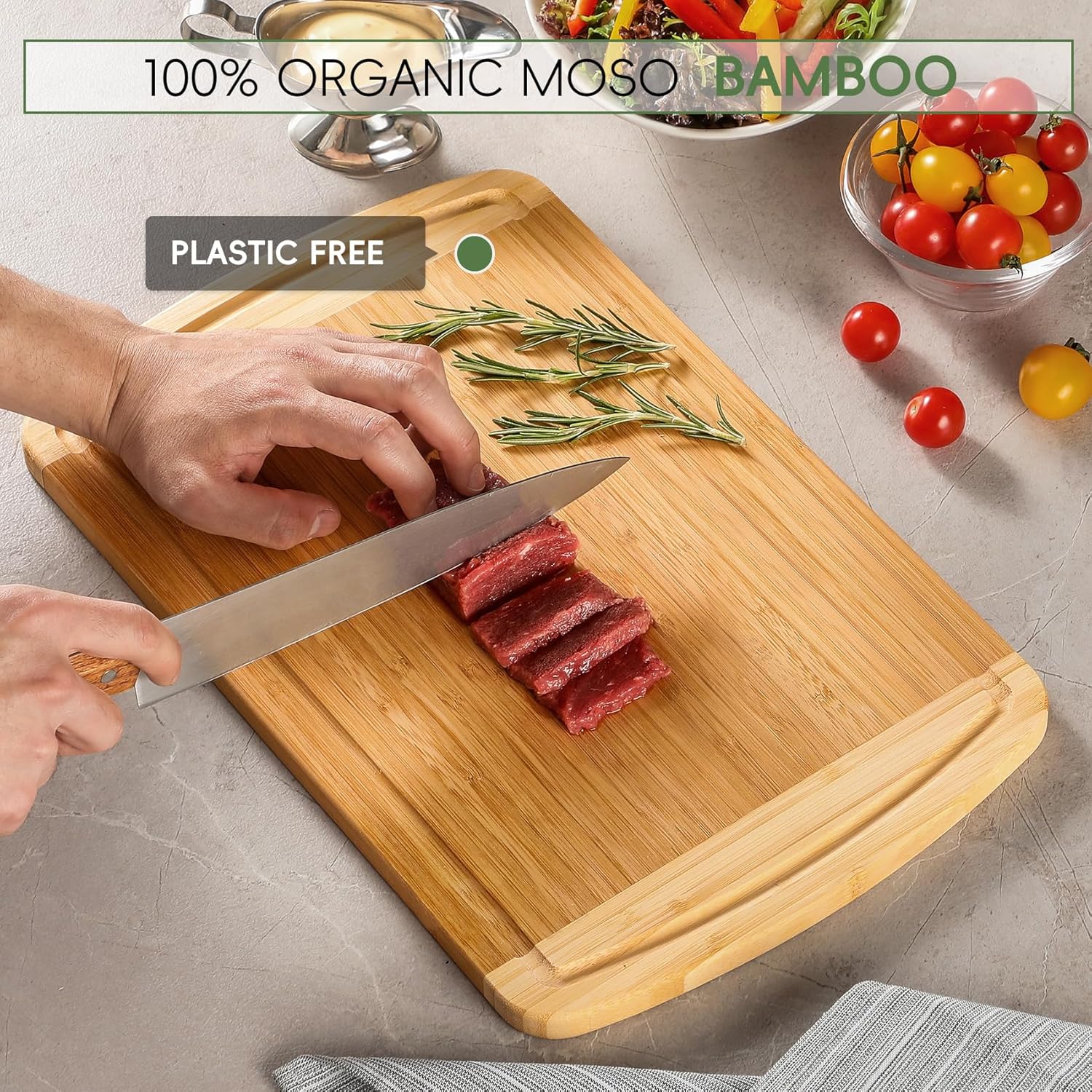 Groot bamboe snijplank voor ke - Meal Prep Juice recensie en prijs