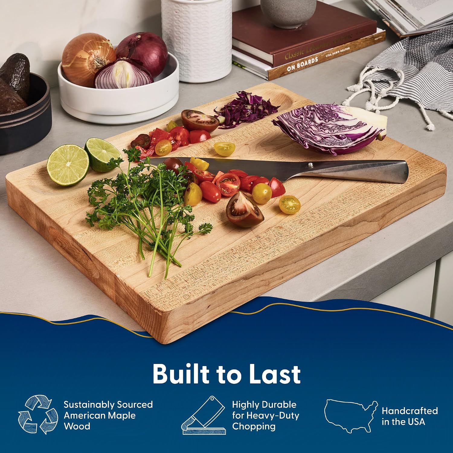Houten snijplank van hard esdo - Meal Prep Juice recensie en prijs
